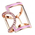 thumbnail image 1 of Rose Gold Womens Ring Anillo Para Mujer Stainless Steel Ring with Top Grade Crystal in Light Rose, 1 of 6