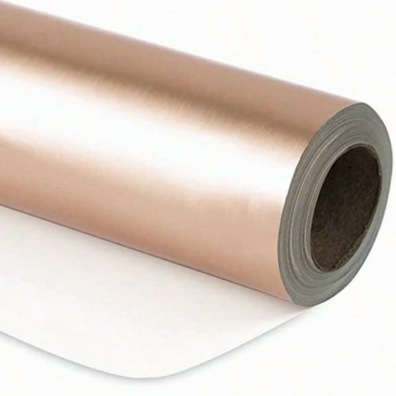 Rose Gold Wrapping Paper Solid Color Matte Metallic Pink Gold Jumbo Gift Wrap Paper Roll for Wedding Anniversary Birthday for Mother Christmas Shower Mother's Day 30 Inch x 100 Feet