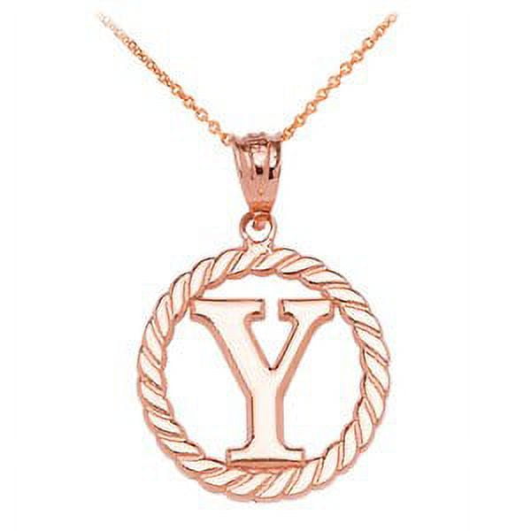 Rose gold Y initial Rose gold Y initial