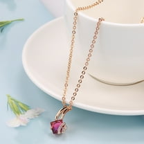 Rose Gold Zircon Necklace For Women Niche Design