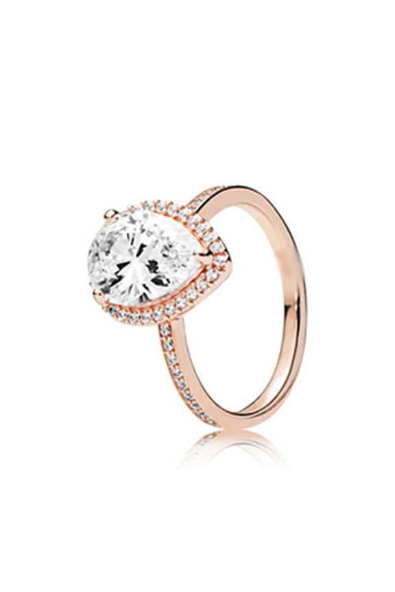 Rose Gold Zircon Rings Set Metal Finish Assorted Styles For Women Jewelry Collection Elegant Everyday Wear Now