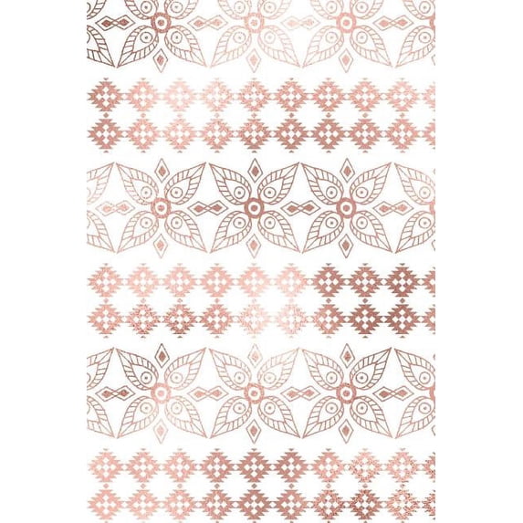 Rose Gold and White Bohemian Composition Notebook - Small Blank Notebook (Softcover Journal / Diary / Sketchbook) (Paperback)