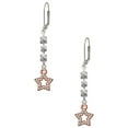 thumbnail image 1 of Rose Goldtone Clear Crystal Lucky Star Crystal Madison Leverback Earrings, 1 of 2