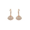 thumbnail image 1 of Rose Goldtone Clear Cubic Zirconia Shell Drop Earrings, 1 of 2