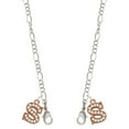 thumbnail image 1 of Rose Goldtone Crystal Initial - S - Silvertone Face Mask Necklace, 1 of 2