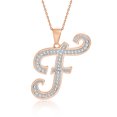 thumbnail image 1 of Rose Goldtone Diamond Accent Intial Necklace, 1 of 5