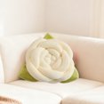thumbnail image 1 of Rose Hand-Woven Throw Pillow with Plush Insert, Body-Conforming Lumbar Support Cushion – Soft Polyester Decor for Sofa, Bedroom, Office Chair and Car Backrest Comfort, 1 of 7