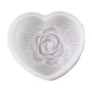 Rose Heart Shape Silicone Candle Molds 3D Heart Soap Silicone Molds for Epoxy Resin Candle Making Gypsum Decoration