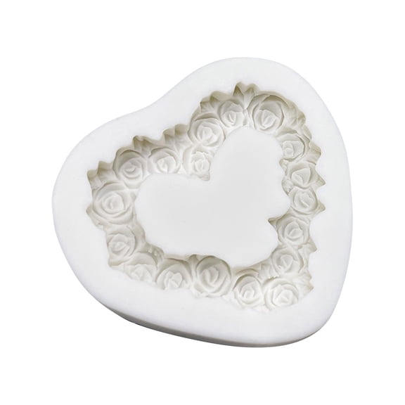 Rose Heart Silicone Sugarcraft Mold Resin Tools Cupcake Baking Mould Fondant Tools