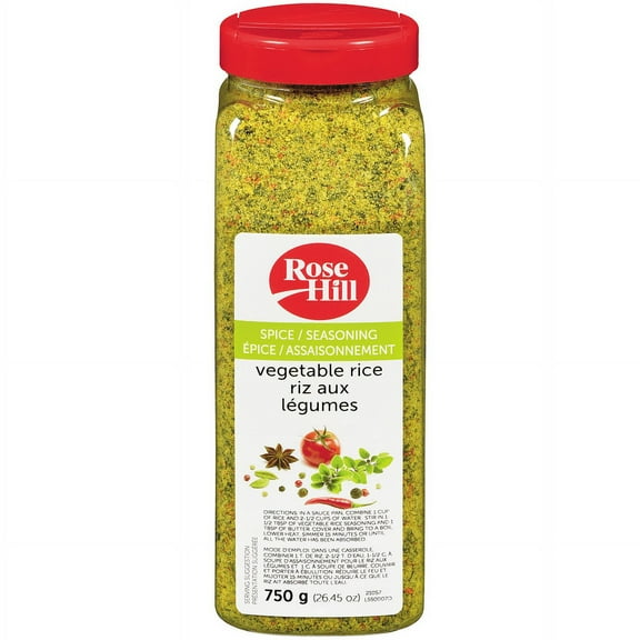 Rose Hill Vegetable Rice Spice, 750g/26.5 oz., Shaker