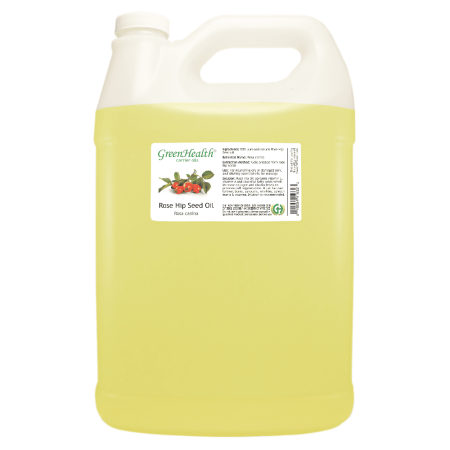 GreenHealth Rose Hip Seed Carrier Oil 1 Gallon Clear Plastic Jug with Cap