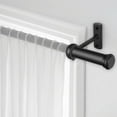 thumbnail image 1 of Rose Home Fashion 1 Inch Black Adjustable Curtain Rods Windows Outdoor for Patio Wall & Ceiling Mount, 48" - 86", 1 of 9