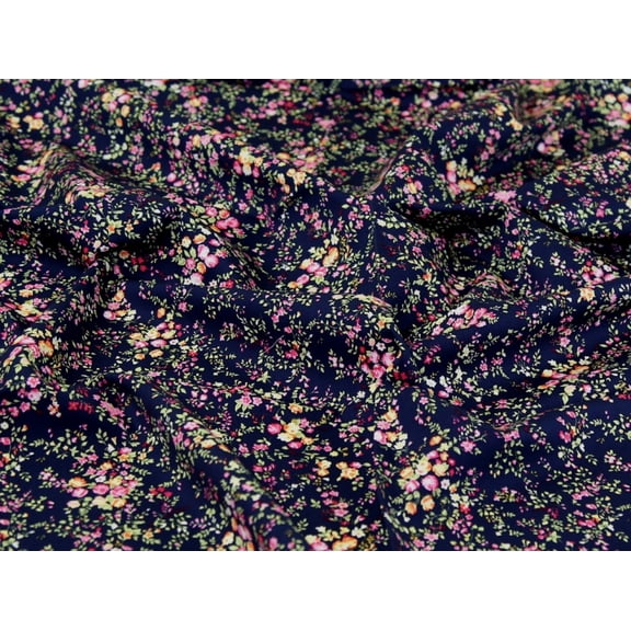 Rose & Hubble 100% Cotton Poplin Fabric Navy - per yard