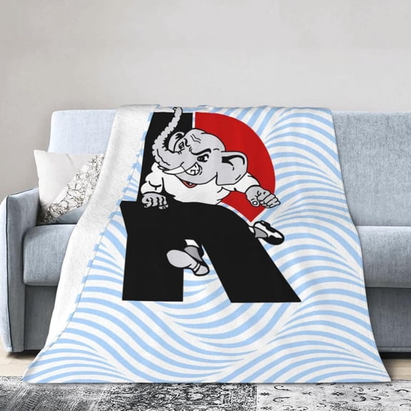 Rose-Hulman Institute of Technology Logo Fleece Blanket, Very Soft Microfiber Flannel Blanket for Couch Warm and Cozy for All Seasons