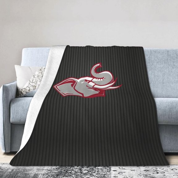 Rose-Hulman Institute of Technology Logo Fleece Blanket, Very Soft Microfiber Flannel Blanket for Couch Warm and Cozy for All Seasons