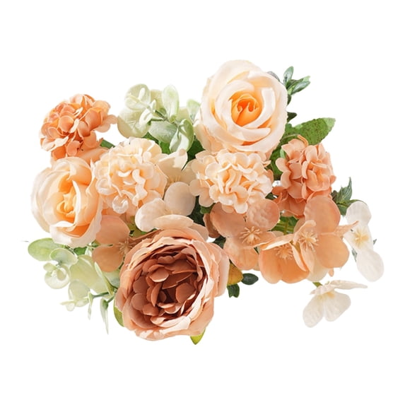 Rose Hydrangea Mixed Simulation Bouquet, Realistic Silk Flowers for Living Room Bedroom Decoration, Multi Color Soft Flower Arrangement Centerpiece, Bouquet*1