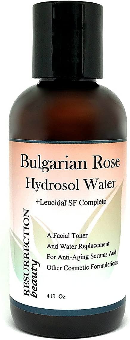Rose Hydrosol Water With Leucidal SF Complete, Rosa Damascena Floral Water  Distillate, 4oz. 