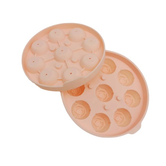 Rose Ice Molds Peach Shape Ice Cubes Tray Easy to Release Suitable for Whiskeys Cocktails