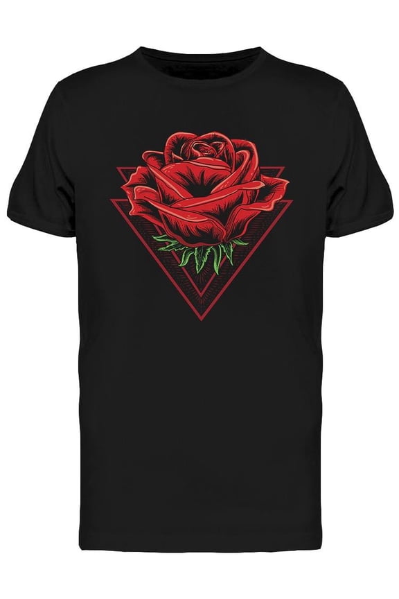 Rose In Double Triangle T-Shirt Men -Image by Shutterstock, Male Large