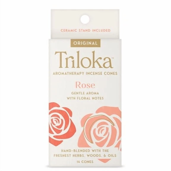 Rose Incense Cones With Holder - 20 Grams