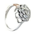 thumbnail image 1 of Rose Is A Rose Set of 4 or Rings In 18kt Rose Crystals In White Yellow And Rose Gold Plating, 1 of 2