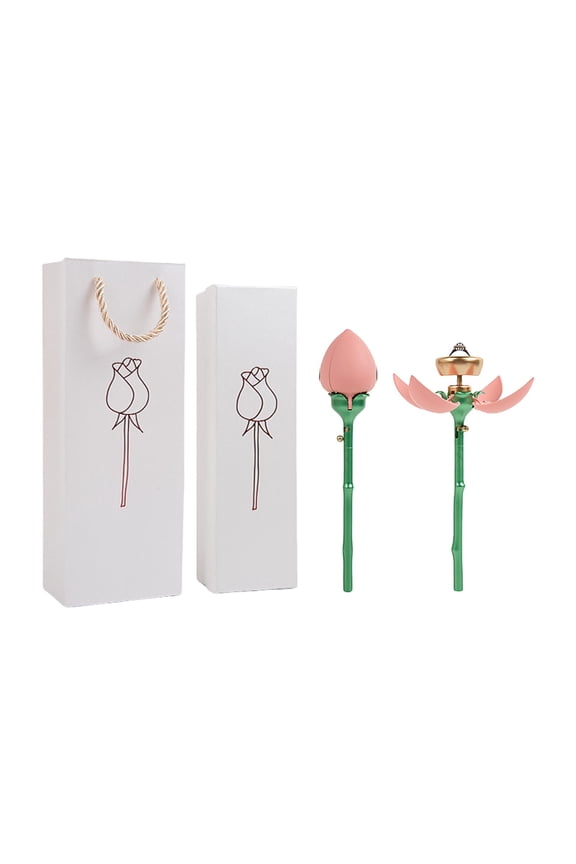 Rose Jewelry Box - Ring Box Rose Jewelry Ring Case Jewellry Display Gift Boxes for Wedding Ring Box Ceremony Engagement Proposal Anniversary