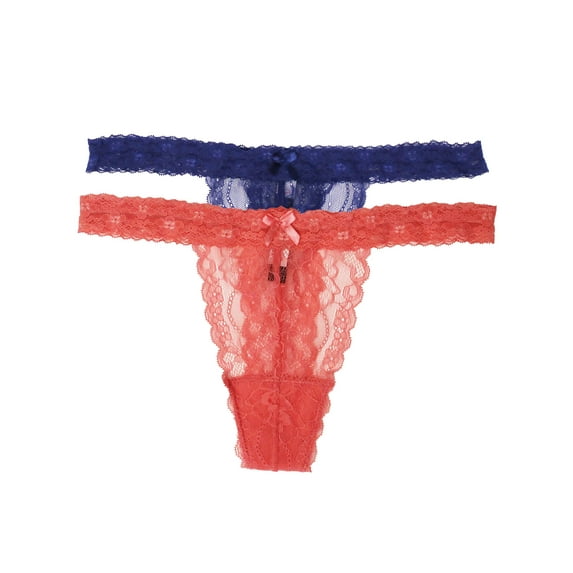 Rose Lace Thong - 2 Pack