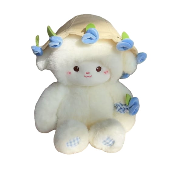 Rose Lamb Plush Stuffed Toy for Couple Gifting and Cozy Room Display