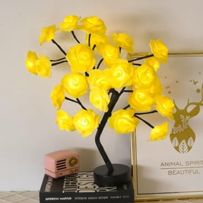 Rose Lamp Tree - LED Rose Tree Table Lamp USB/Battery Powered Artificial Bonsai Flower Night Light for Bedroom Living Room Party Wedding Birthday Decor