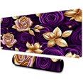 thumbnail image 1 of Rose Large Mouse Pad 31.5x11.8 Inches Cartoon Romantic Magic Plants Flowers Leaves Pattern Printed Game Mouse Pad for Home Studio Keyboard Table Mat BDHYMN301, 1 of 6