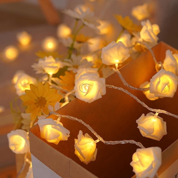 Rose Led Fairy Lights Rose Lights Strings Bedroom Decoration Lights String` P8P7