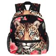 thumbnail image 1 of Rose Leopard Adjustable Shoulder Strap Beach Backpack with Large Capacity, Printed Design, Lightweight, 1 of 6