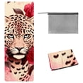 thumbnail image 1 of Rose Leopard Gym Towel with Storage Bag, 72.8"x26.8" - Suitable for Yoga, Pilates, Fitness - Yoga Blankets, Yoga Towel, Yoga Towels, 1 of 6