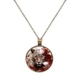 thumbnail image 1 of Rose and Leopard Necklace Personalized Custom Photo Round Pendant Adjustable Stainless Steel Necklaces with Gift Box for Men Women Mothers Valentine's Jewelry Gift, 1 of 6