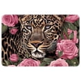 thumbnail image 1 of Rose Leopard Polyester Non-Slip Machine Washable Floor Mat: Outdoor Carpet Floor Mats, 1 of 6