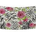 thumbnail image 1 of Rose Leopard Print Tapestry Aesthetic Tapestry Wall Hanging 60" x 51" Inches Home Decor Gifts, 1 of 6