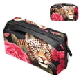 thumbnail image 1 of Rose Leopard Travel Organizer Hard Drive Case Small Travel Case USB Cable Organizer - Oxford Cloth Waterproof Storage Box for Electronic Digital Products - 5.9x9.44x3.14 in, 1 of 6