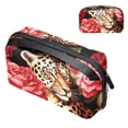 thumbnail image 1 of Rose Leopard Waterproof Oxford Fabric Storage Pouch for Electronic Devices - Cord Organizer, Hard Drive Bags, Canvas Storage Box Small, Charger Cord Organizer - 5.9x9.44x3.14 in, 1 of 6