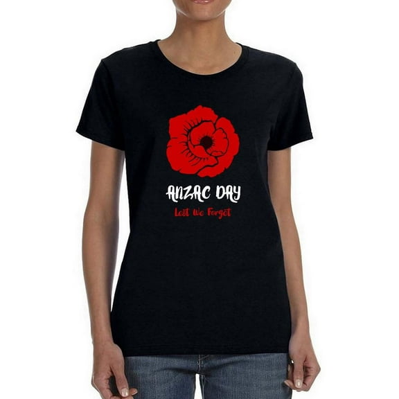 Rose Lest We Forget Shaped T-Shirt Women -Image by Shutterstock, Female Small