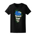 thumbnail image 1 of Rose & Love. Blue Rose With Vine T-Shirt Women -Image by Shutterstock, Female Large, 1 of 2