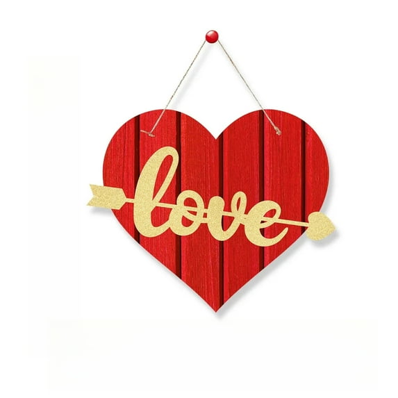 Rose Love Heart Valentine Wooden Door Welcome HomeValentine's Day Decor Lovers Festival Party Home Decorations Girls Favor