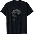 thumbnail image 1 of Rose Lover American Black Rose Mens T-Shirt, 1 of 6