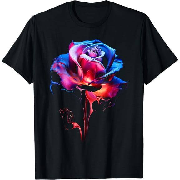 Rose Lover Artwork Graphic Flower Art Rose T-Shirt Vintage T-Shirt - All Sizes S-Xl, Gategoo