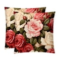 thumbnail image 1 of Rose Luxurious Velvet Decorative Throw Pillow Covers - Set of 2, Unique Patterns, 16x16, 18x18, 20x20 Inches for Home Decor & Gifts, 1 of 6