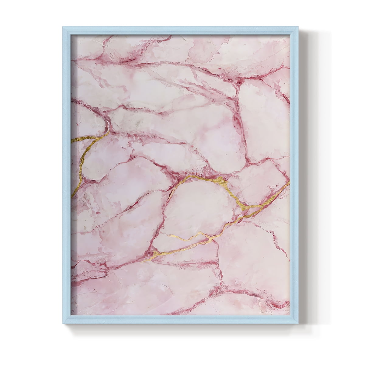 Rose Marble I in Blue Solid Wood 8 x 10 Framed Print