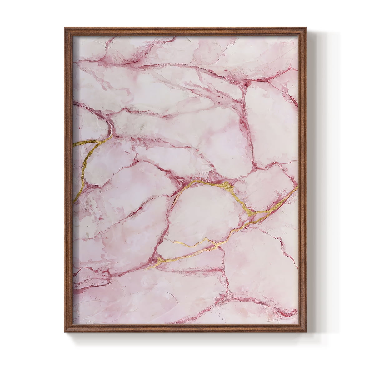 Rose Marble I in Brown Solid Wood 11 x 14 Framed Print