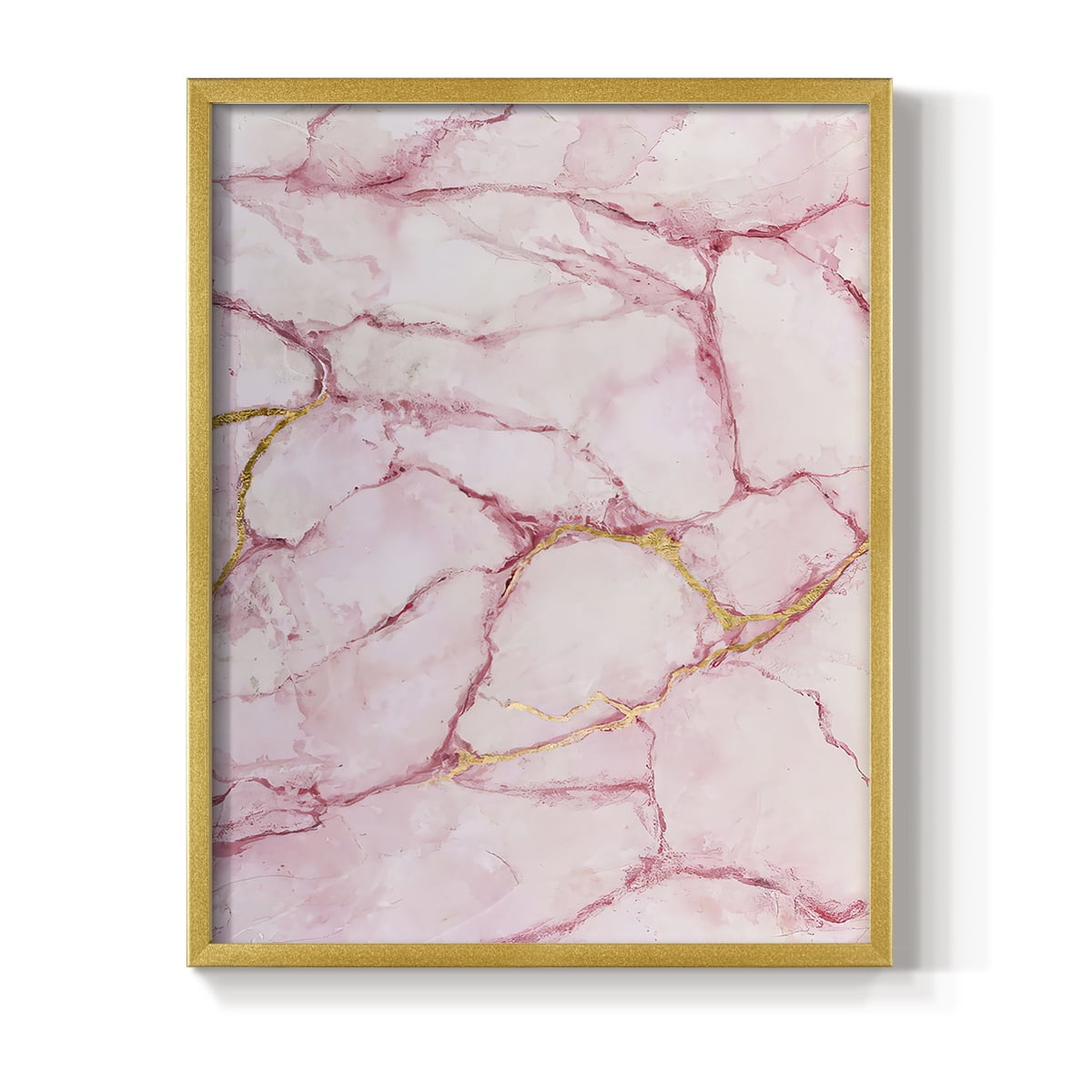 Rose Marble I in Gold Solid Wood 16 x 20 Framed Print