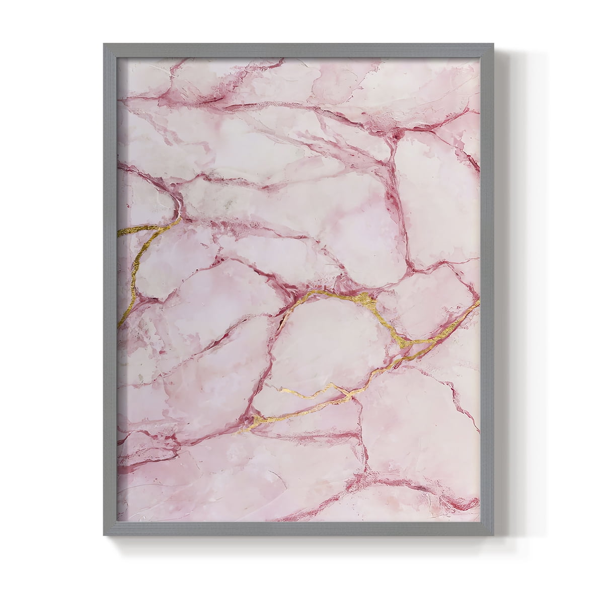 Rose Marble I in Gray Solid Wood 8 x 10 Framed Print
