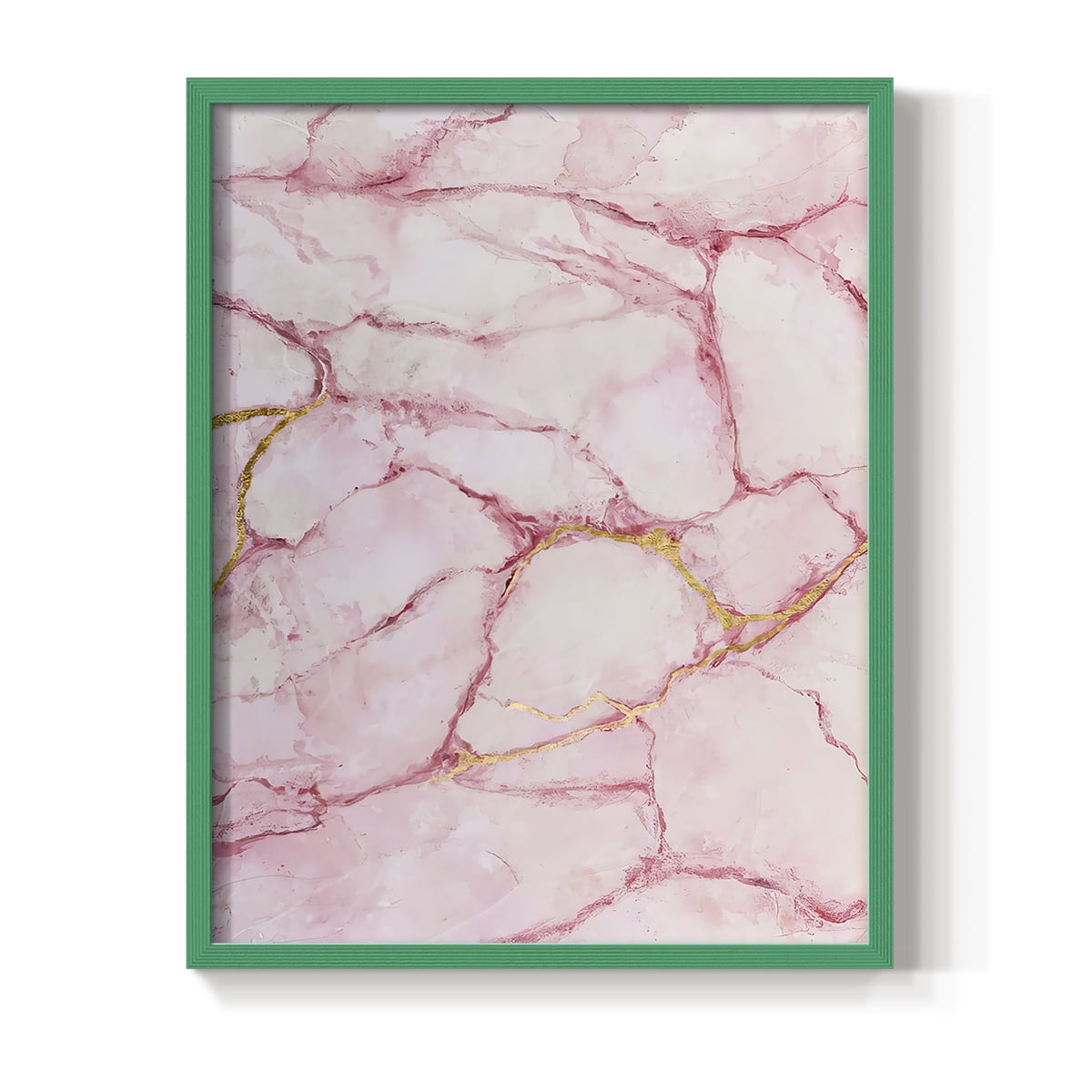 Rose Marble I in Green Solid Wood 8 x 10 Framed Print