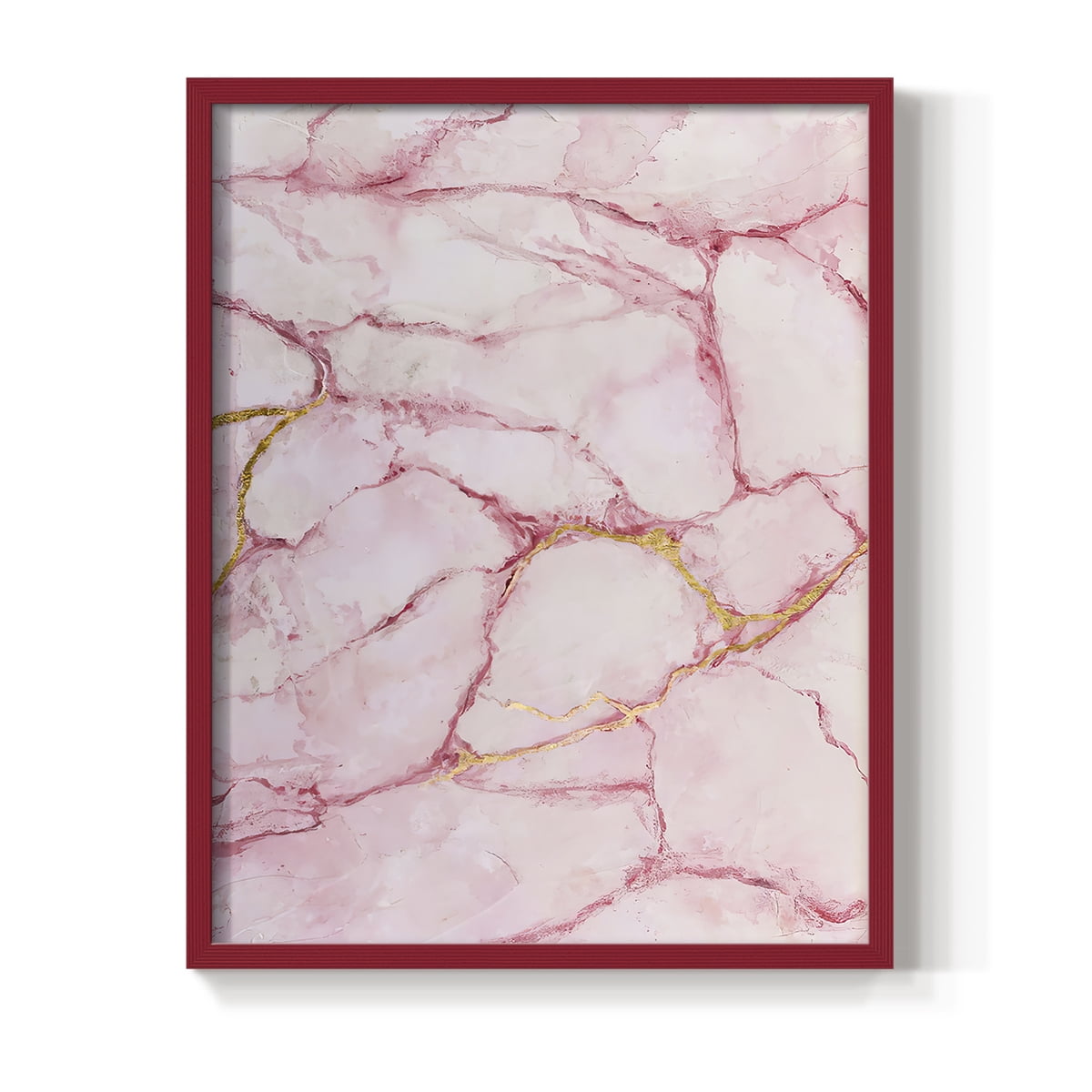 Rose Marble I in Red Solid Wood 8 x 10 Framed Print